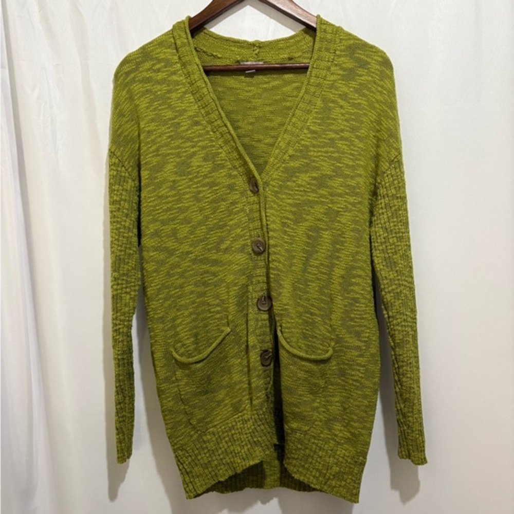 J Jill Green Cardigan Sweater Small‎ Lightweight Everyday